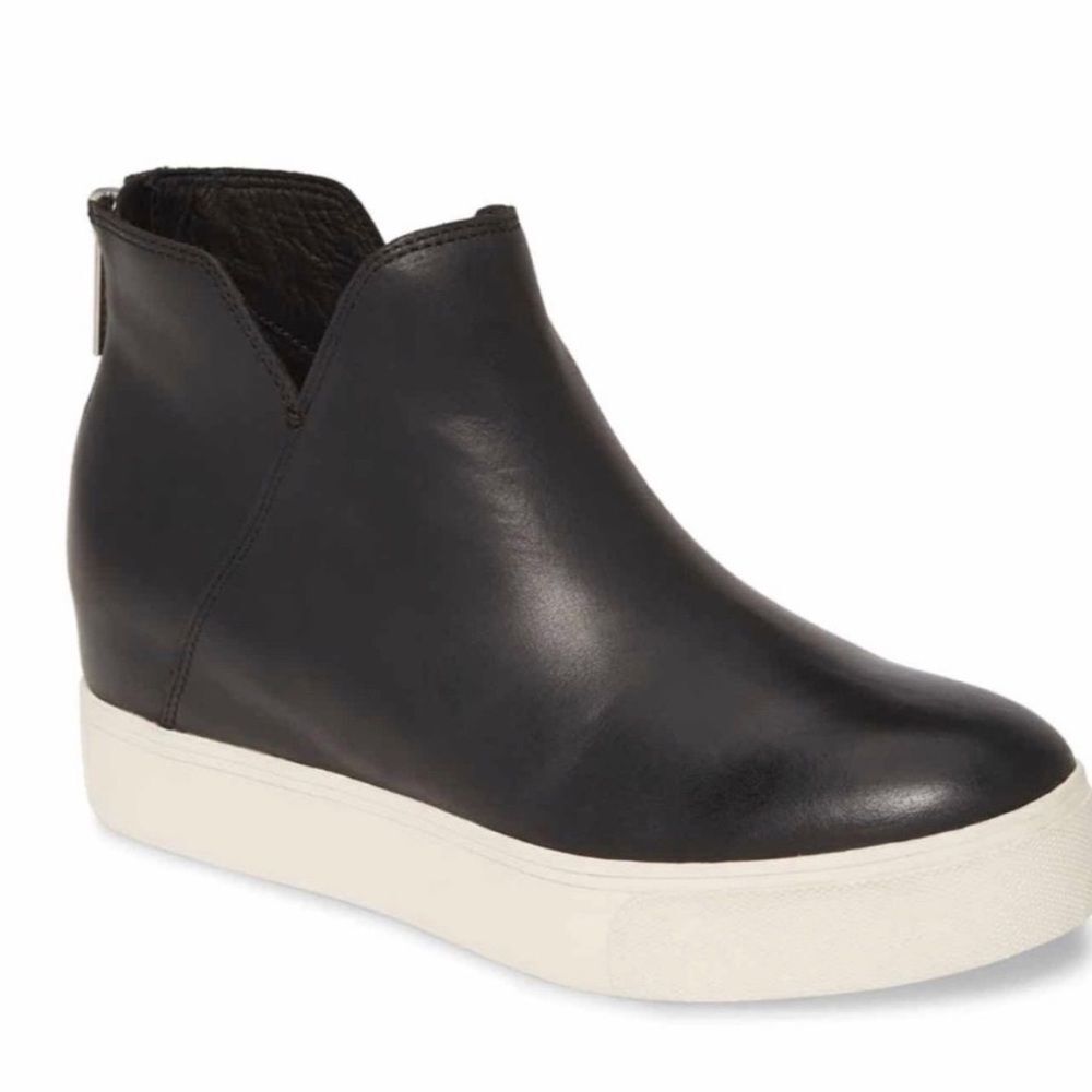 J/Slides Shea Sneaker Boot in Espresso Black Leather 8.5 M NWOB